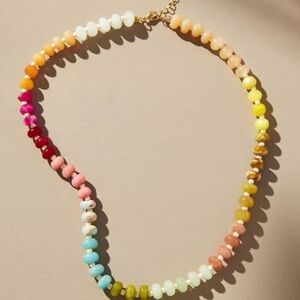 New Natural Stone Multicolored Beaded Necklace